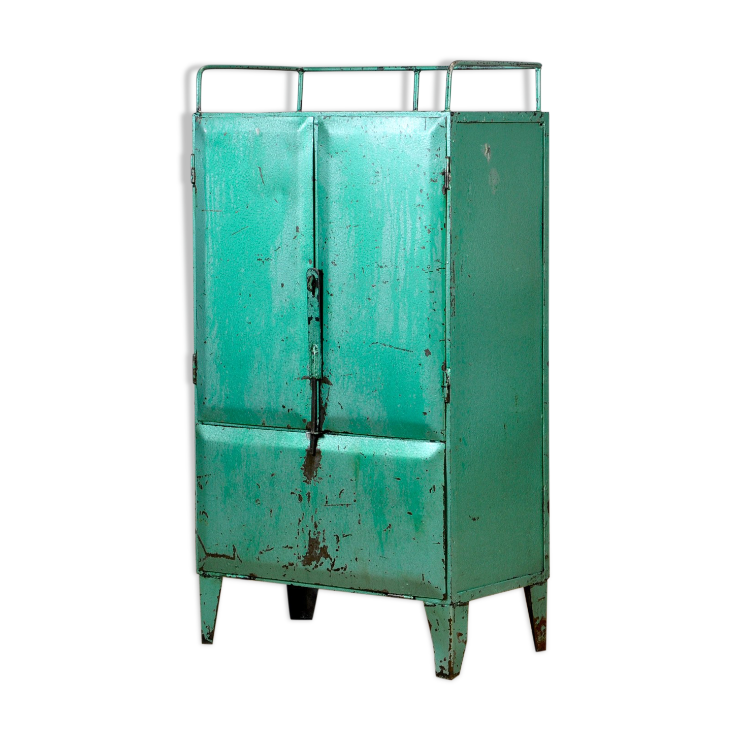 Industrial iron cabinet with 4 drawers, 1960s