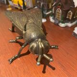 Vintage brass fly ashtray