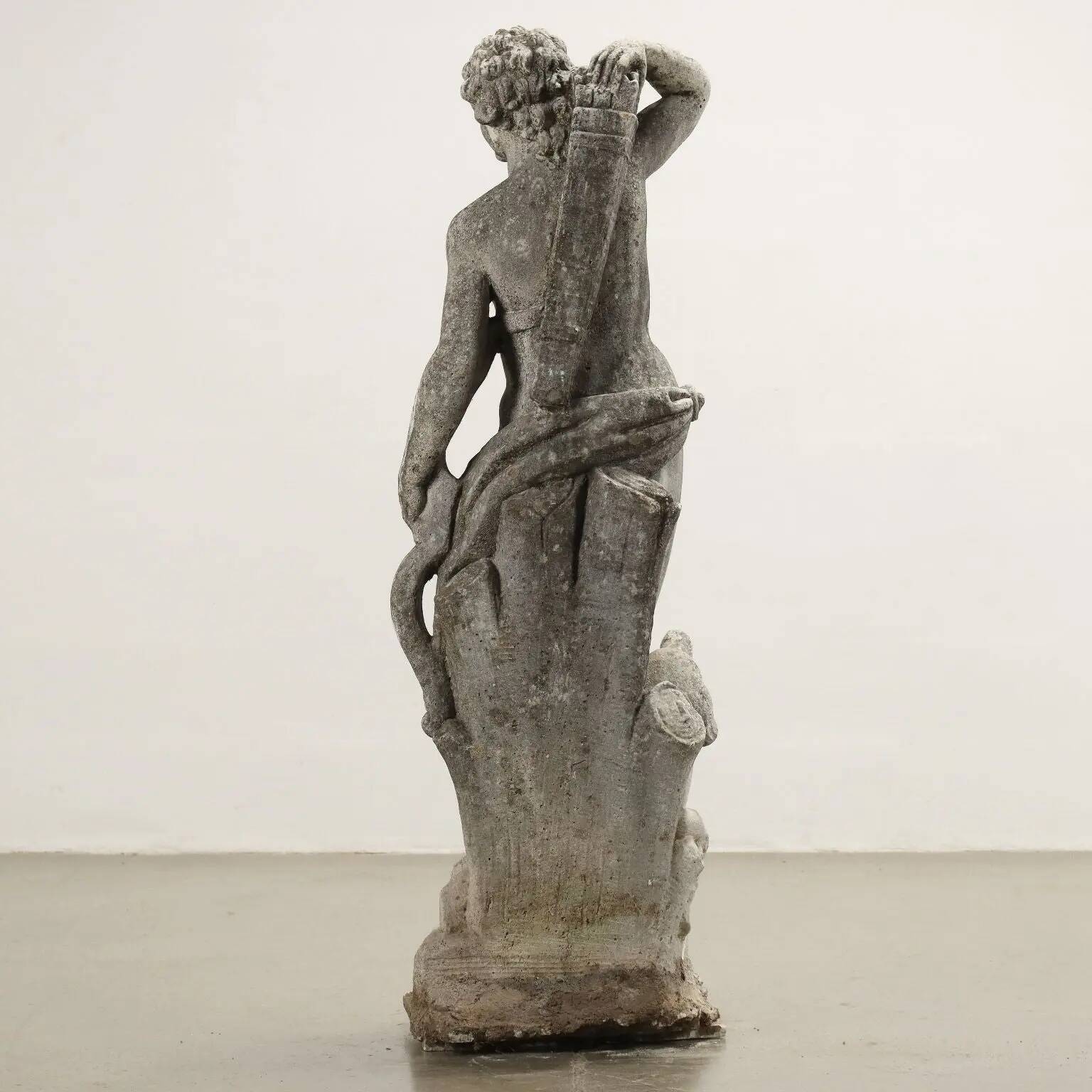 Ancient garden sculpture in terracotta Apollo Italy 20th Century