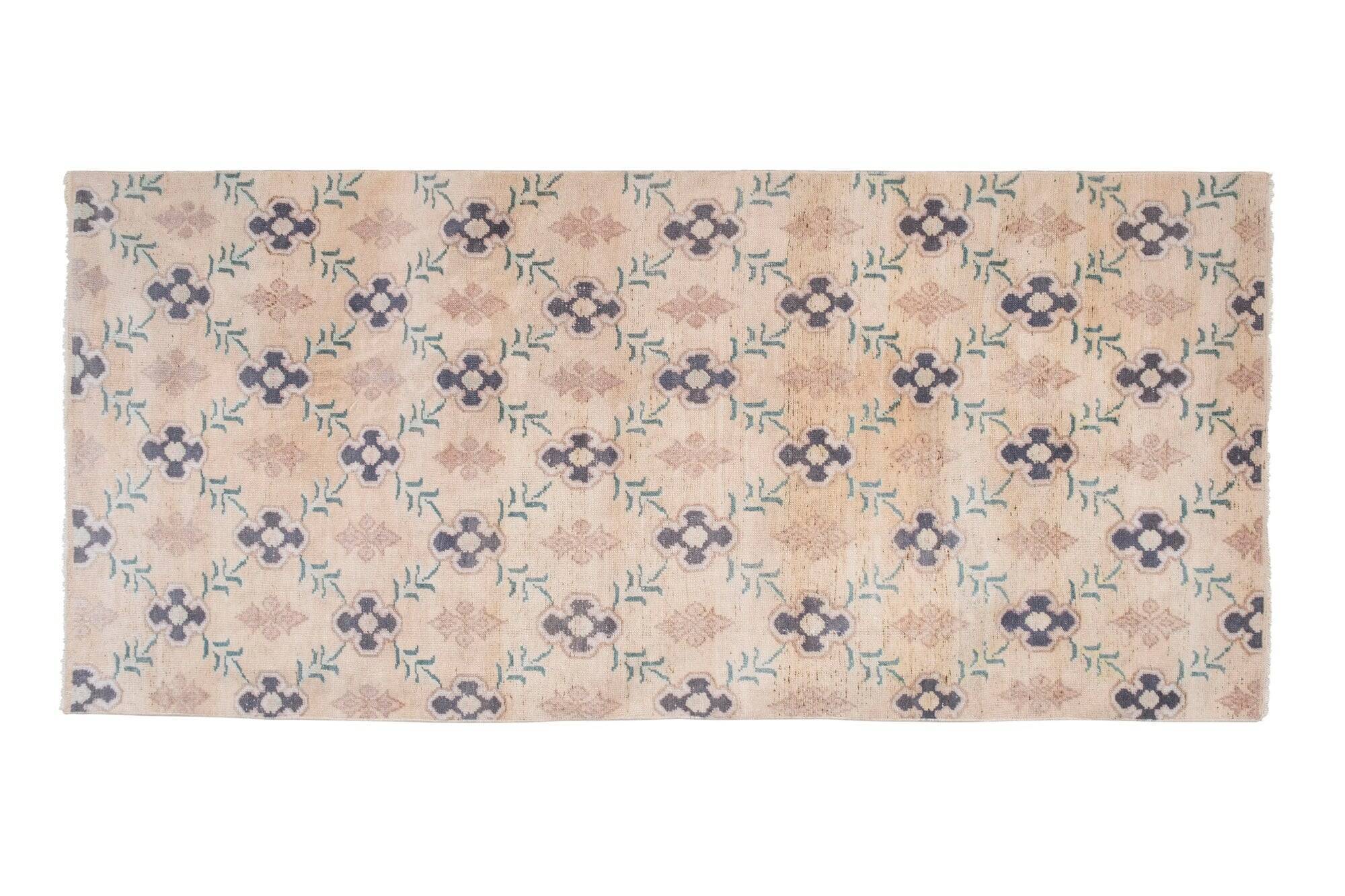 Vintage Turkish hallway rug 127x280 cm