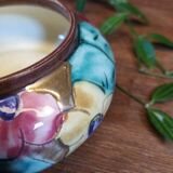 Vintage ceramic bowl with floral patterns