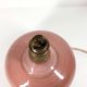 Lampe en céramique émaillée rose poudré