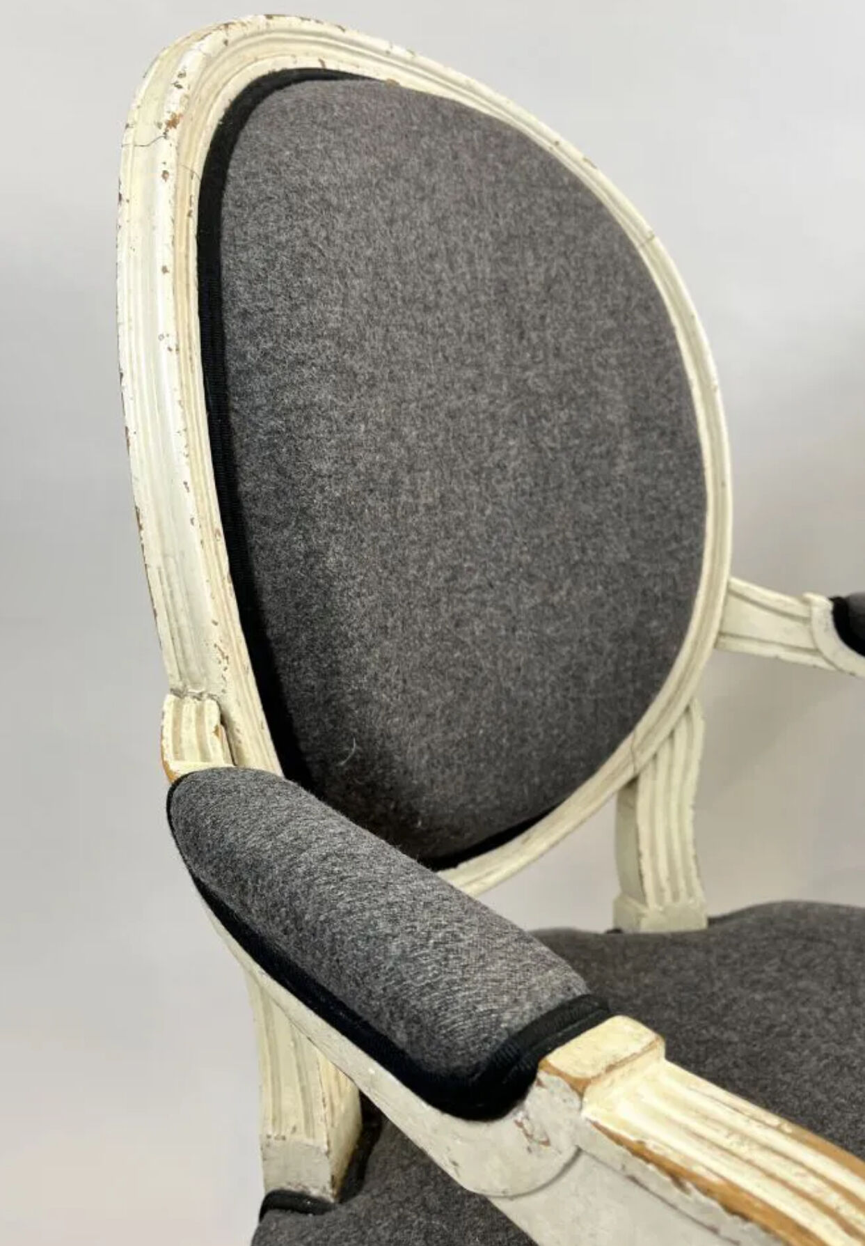 Pair of armchairs medallion louis XVI style-