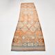 3x11 Orange Brown Tribal Turkish Vintage Runner Rug, 88x330Cm