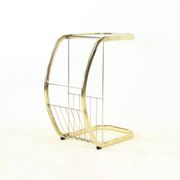 Side table in brass and glass, Italy, 1970.