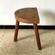 2 tripod oak stools 60s