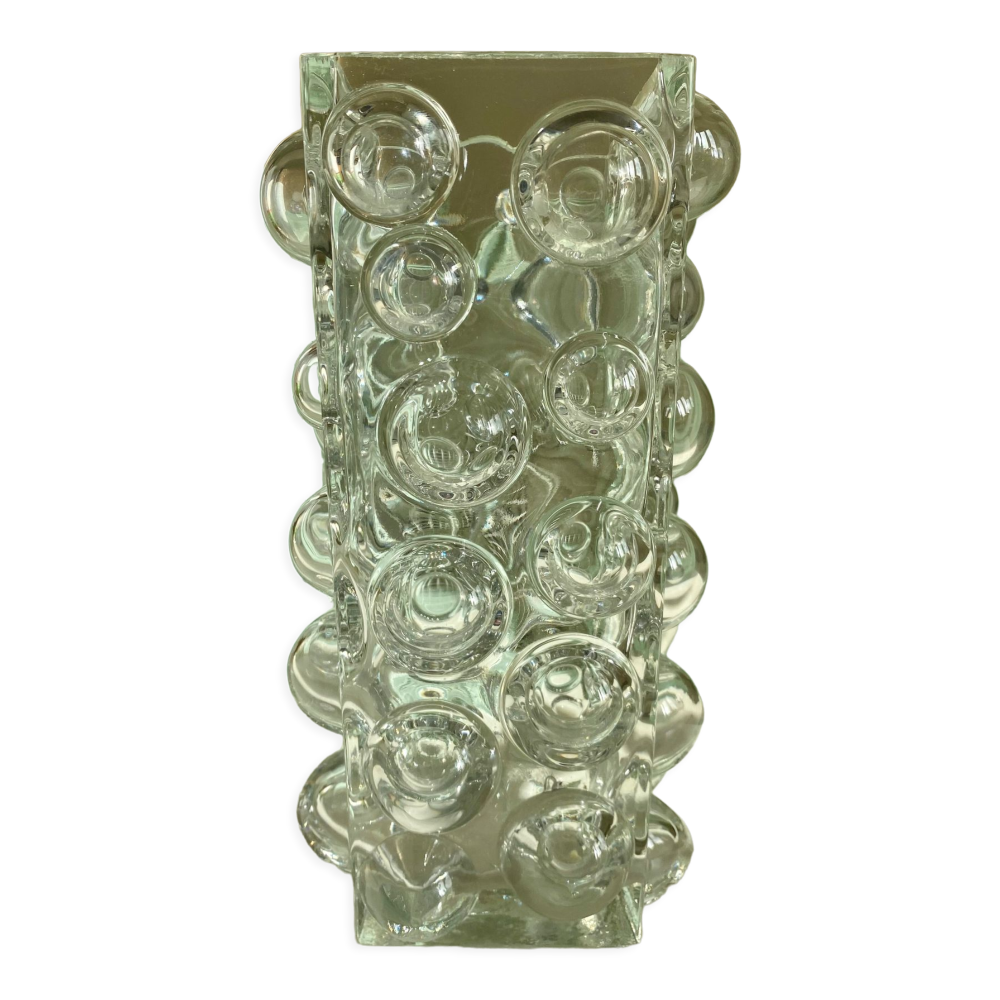 Vase bulles bubble Wilhelm Braun Feldweg pour Hirschberg vintage années 60