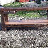 Old Wood Workbench, 1 Drawer and Shelf