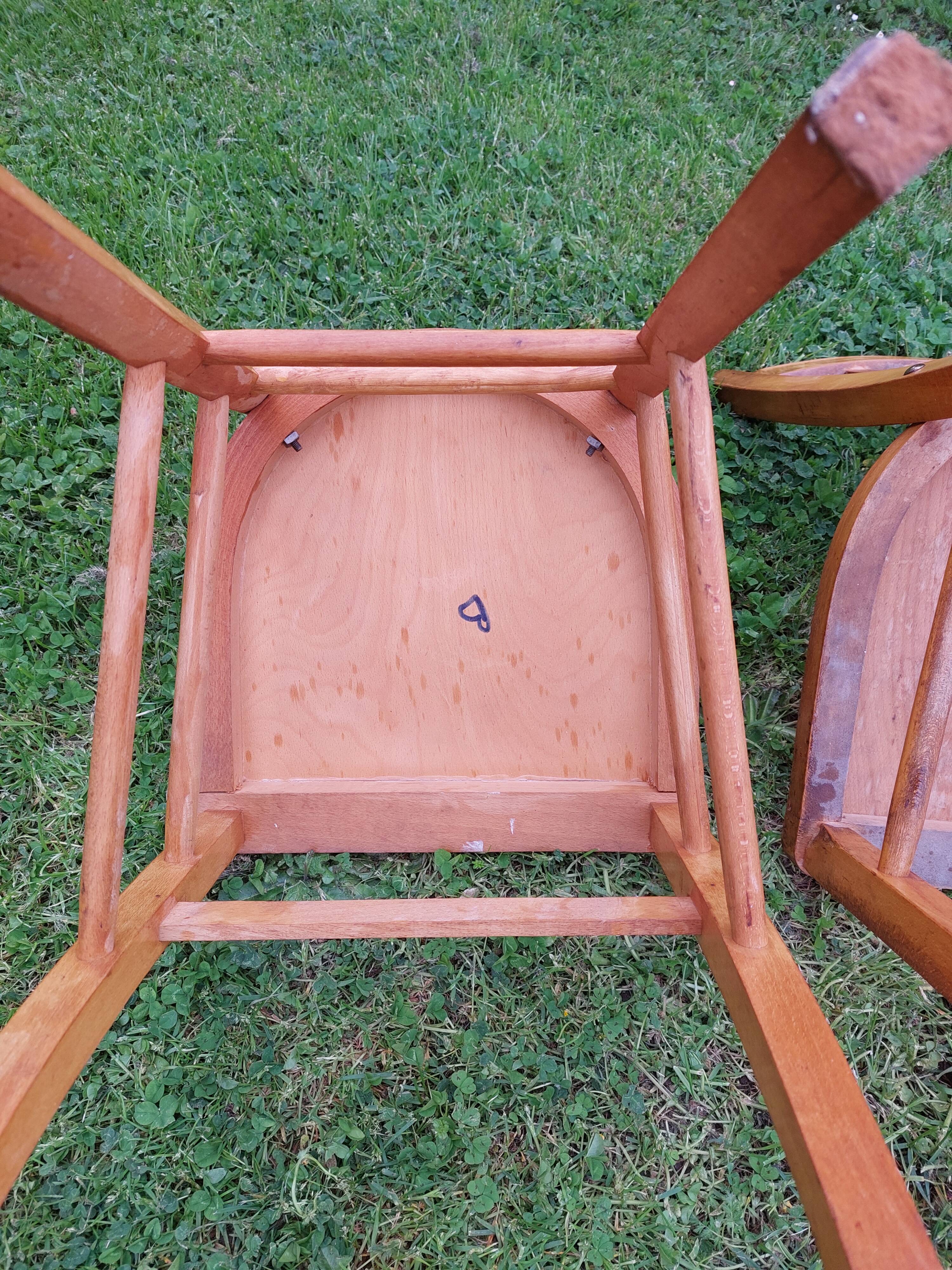6 sanded bistro chairs