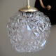 Pair of brass wall sconces and thick glass globe vintage luminaire
