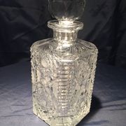 Whiskey carafe in bohemian crystal table art at the time of the digestive