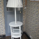 Bedside table with lamp