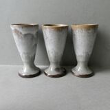 6 stoneware mazagrans signed VN