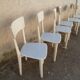 Set of 6 chairs sitting painted bentwood 1950s formica