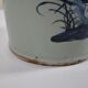 China. Porcelain mallet vase with blue and white phoenix decoration on a rock.