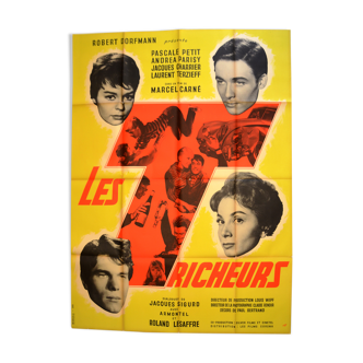 Affiche originale cinéma " Les Tricheurs " 1958 Carné,Belmondo, Charrier...