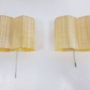 Molecular Double Light Honeycomb Flush Mounts in Fiberglass, 1950s, Set of 2