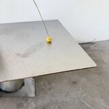 Handcrafted metal coffee table from the 1970s