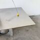 Handcrafted metal coffee table from the 1970s