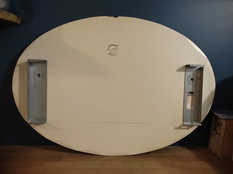 Oval mirror beveled art deco Dp 012387