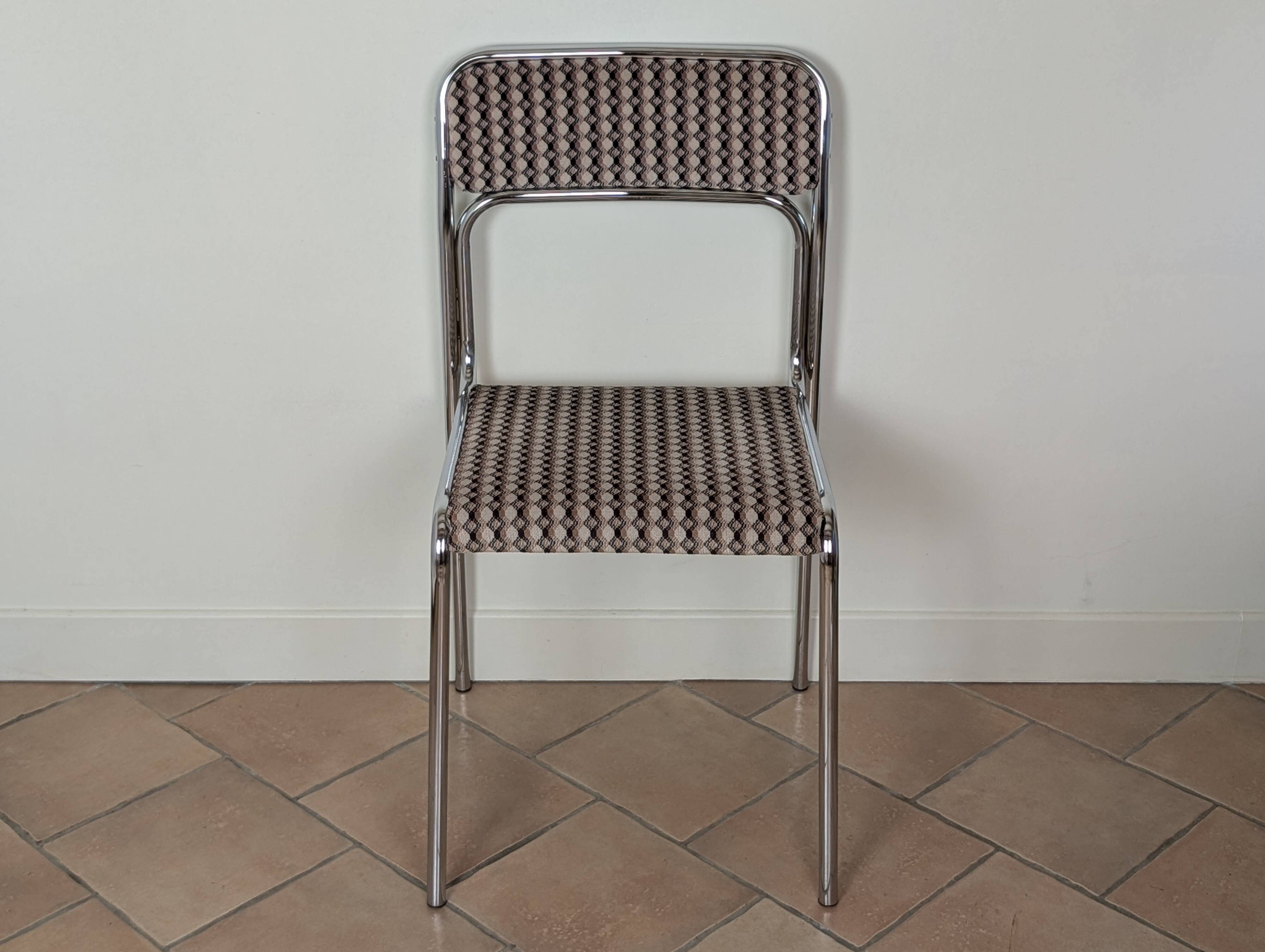 Chaise métal chromé