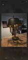 Vintage Bouillotte Lamp in Bronze – Empire/Directoire Style – Signed F.B.