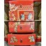 Curved red Chinese furniture