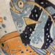 Cushion in fine tapestry, after Mathurin Meheut, West Coast decoration.