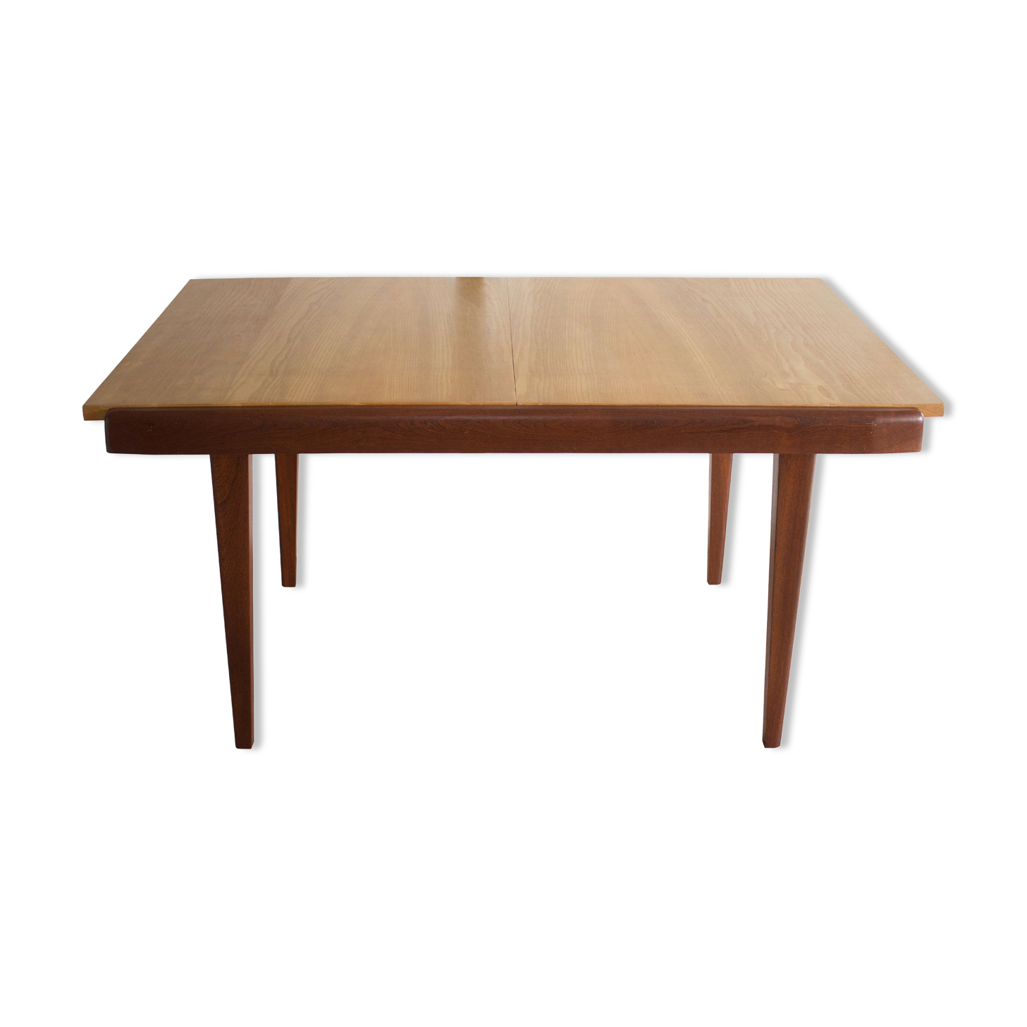 Extensible in the 1960s teak dining table