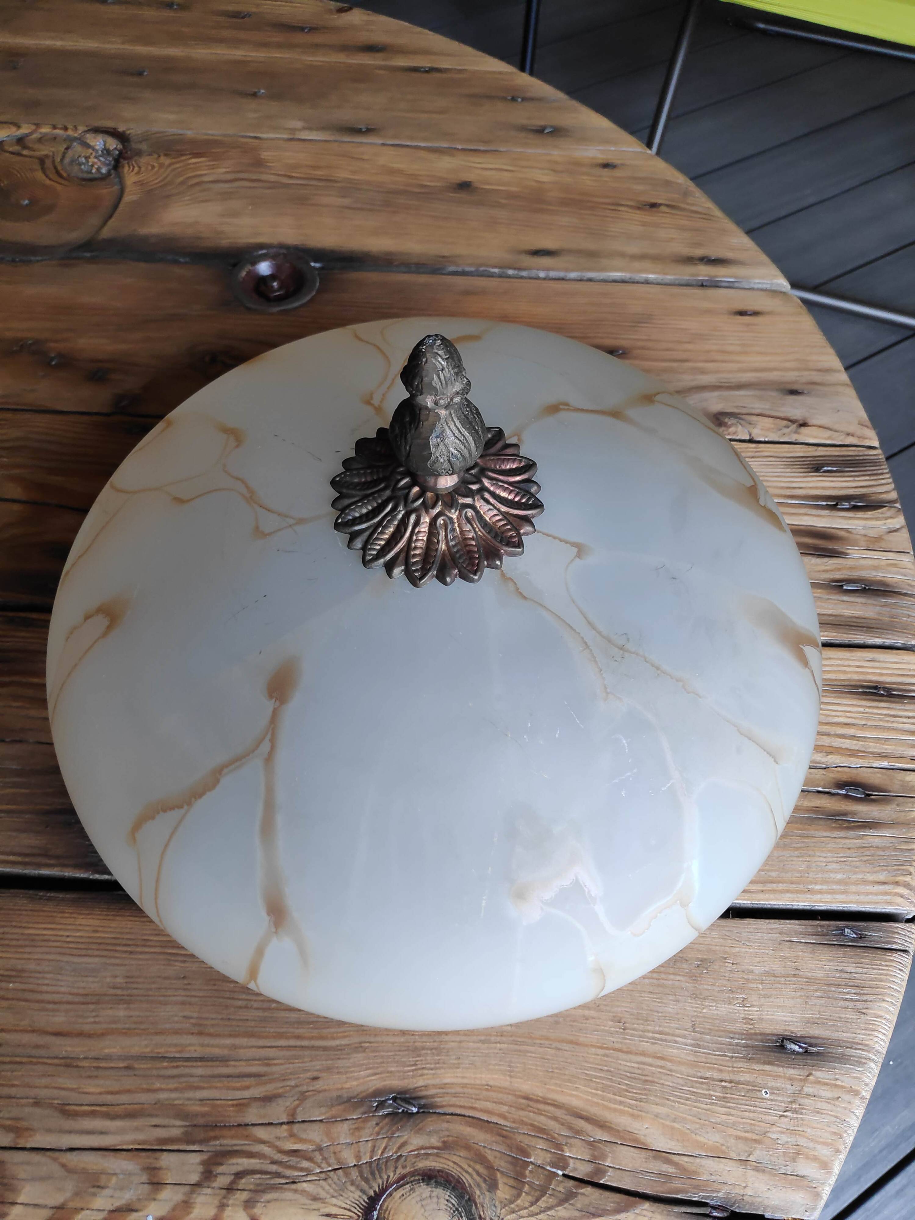 2-light marble effect ceiling light (L-0099)