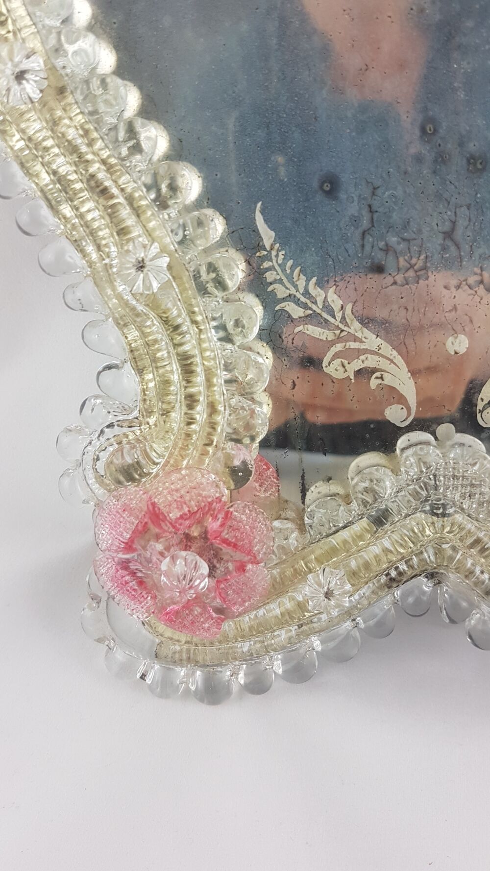 Murano glass wall mirror 28x23cm