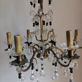 Lustre à pampilles du début du XXème siècle