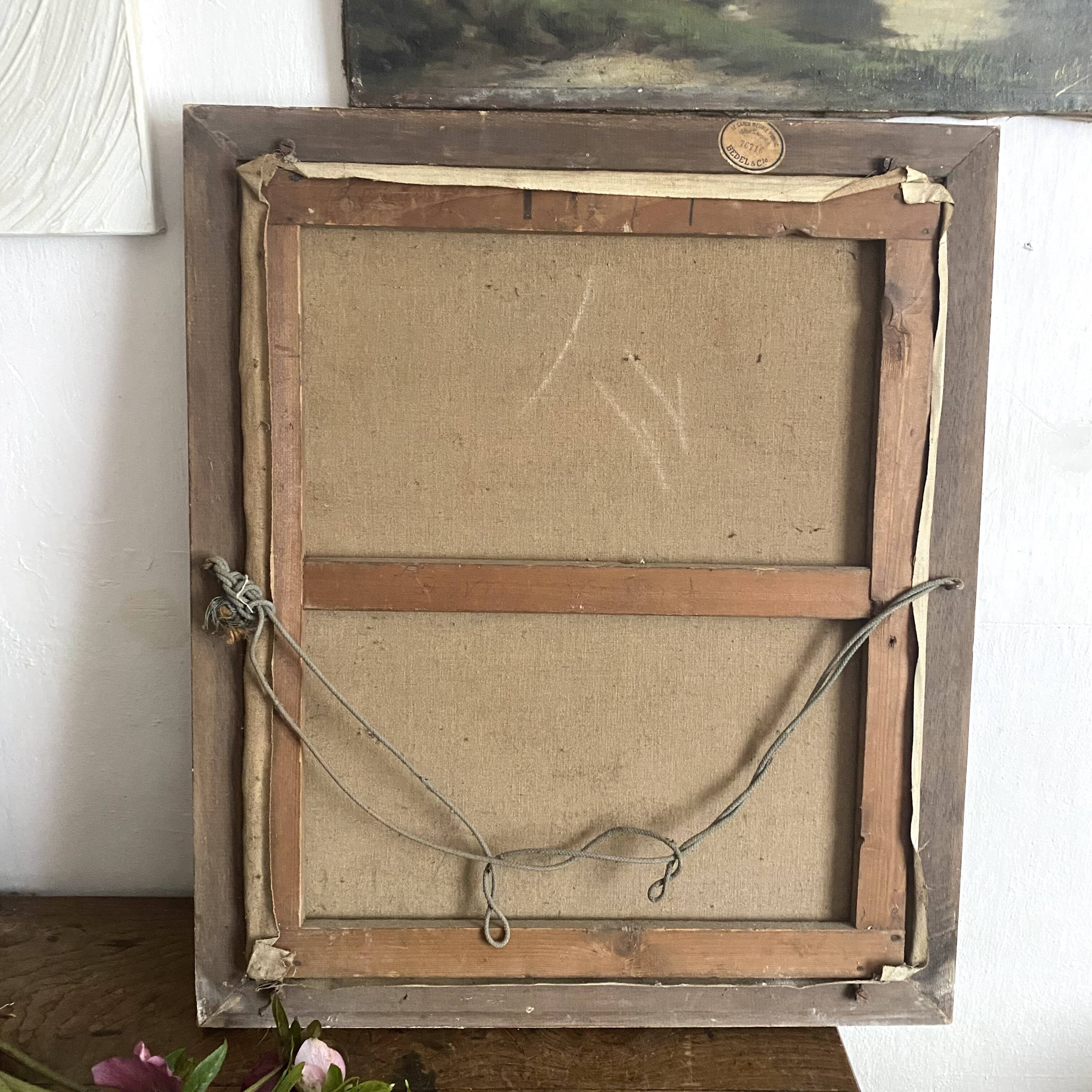 Old portrait of a woman from the Empire period (circa 1820) 54X64cm