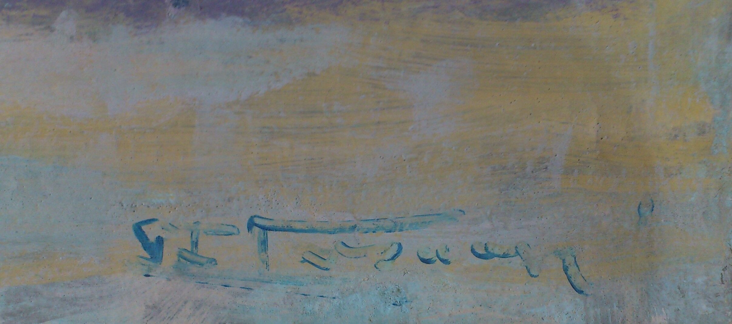 Oil on canvas "Lunch at 2 in the Isle-Adam under the sun" Faraoni Luciano