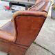 Paire de fauteuils club en cuir des années 1980