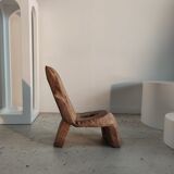 Armchair made of recycled solid teak