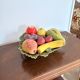 Old Basket Plate Fruit Bowl ceramic Barbotine