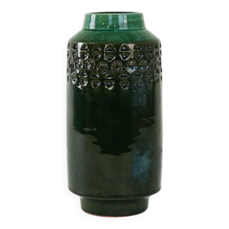 Vase en céramique verte, design danois, années 1970, fabriqué au Danemark