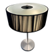 Brushed aluminium and glass design lamp