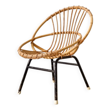 Chaise longue en rotin pour enfant