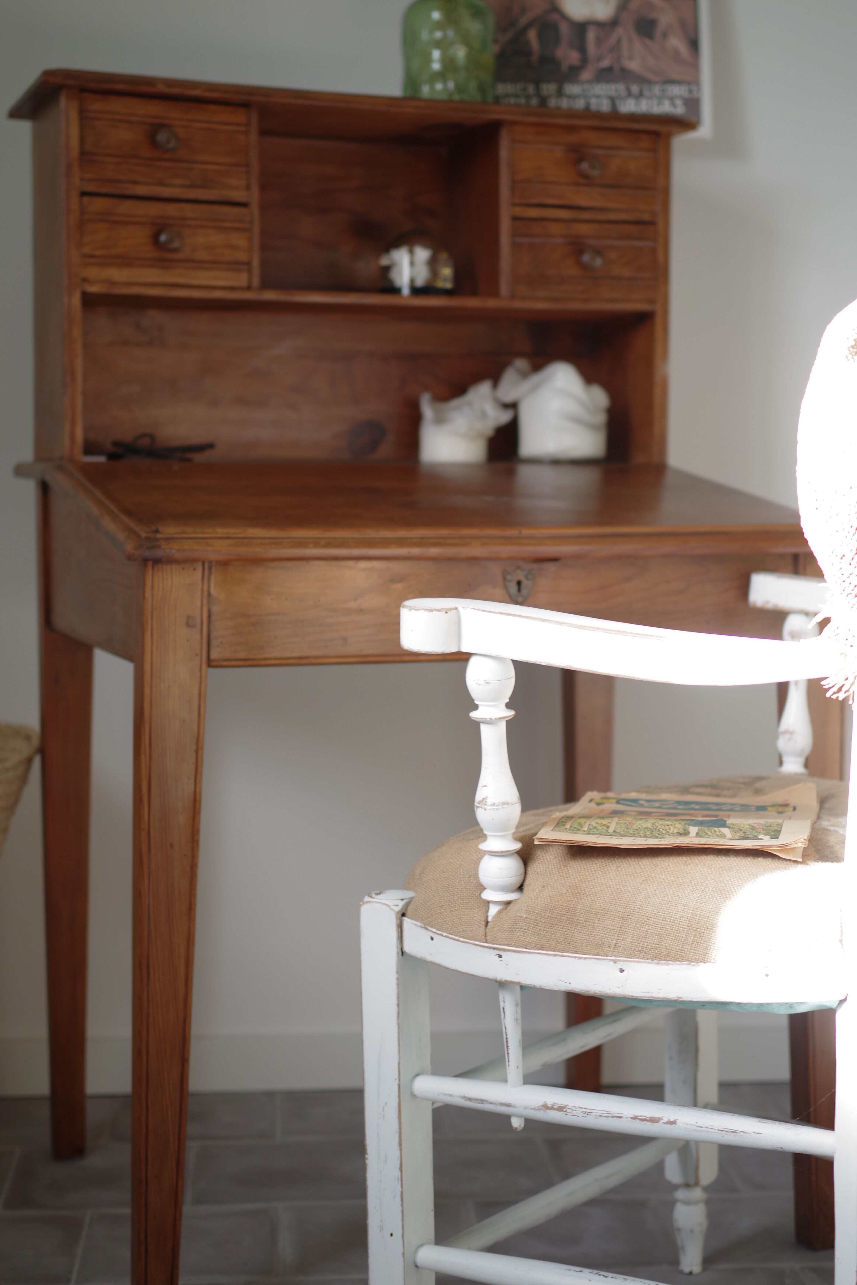 Old wooden writing desk