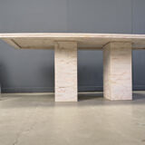 Table à manger en marbre vintage, années 1970