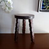 Stool feet tripod brutalist wood