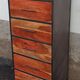 High metal furniture with 6 wooden drawers