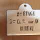 Plaque émaillée Bureau