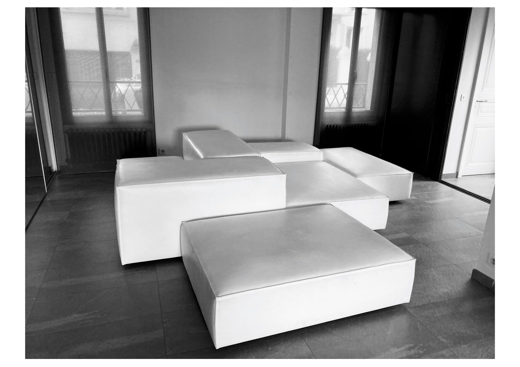 Extra wall leather sofa living divani