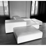 Extra wall leather sofa living divani