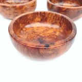 Lot of three precious wooden cups of thuya