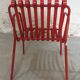 1960s red metal chair published by Stil Garden