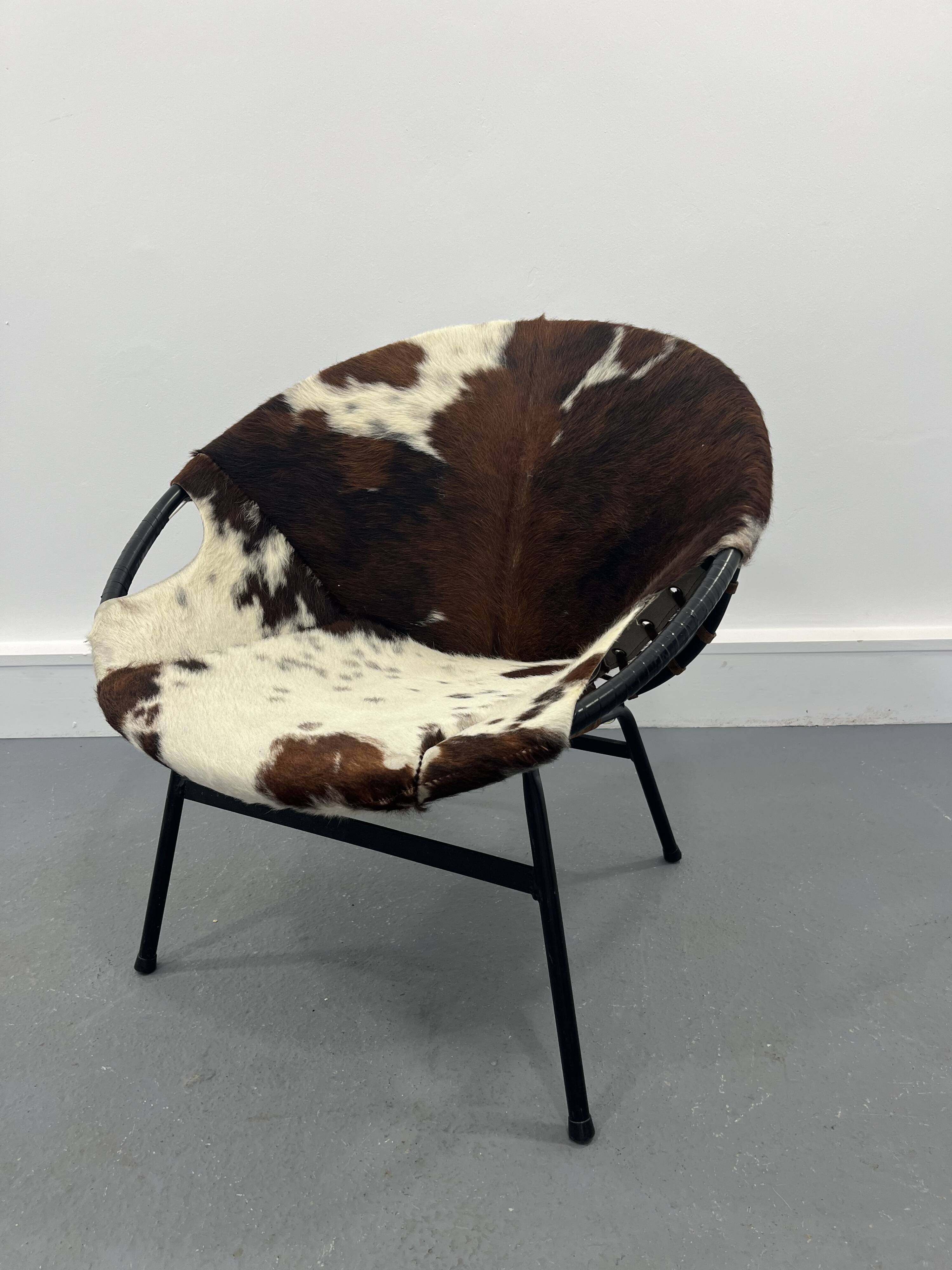 Mid-century swivel balloon armchair from Lusch & Co 1960s